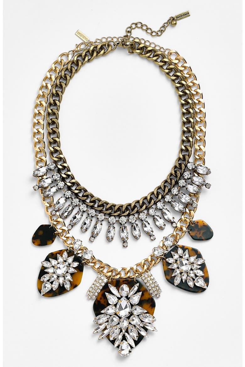 'Constellation' Frontal Necklace, Alternate, color, TORTOISE/ CLEAR/ GOLD