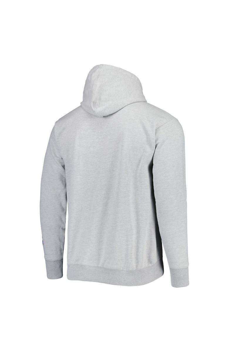 FANATICS Men's Fanatics Branded Heather Gray Philadelphia 76ers Wordmark French Terry Pullover Hoodie, Alternate, color, Heather Gray