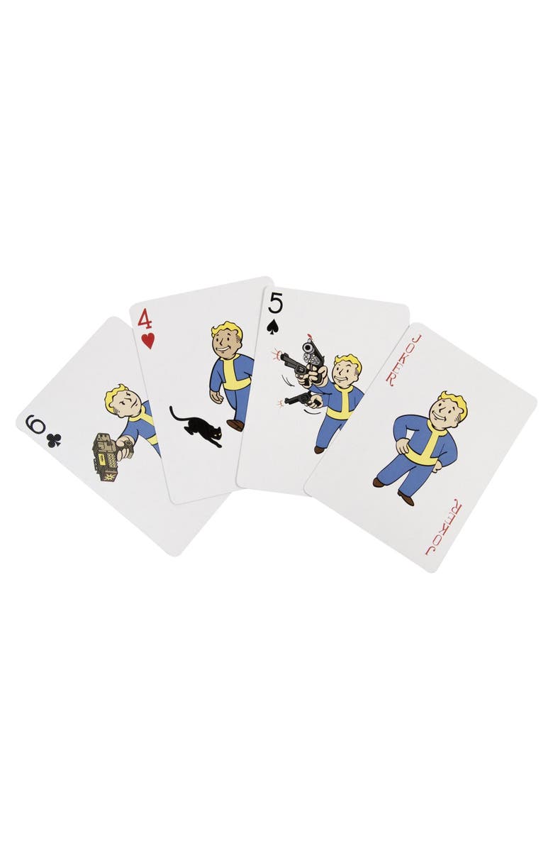 Toynk Fallout Vault Boy Playing Cards, Alternate, color, White