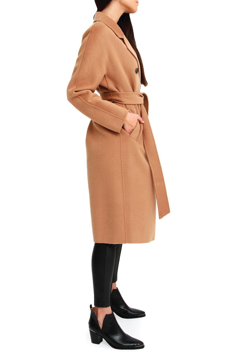 Boss Girl Double Breasted Wool Coat, Alternate, color, CAMEL