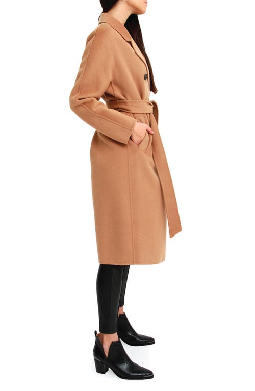 Belle & Bloom Boss Girl Double Breasted Wool Coat In Brown