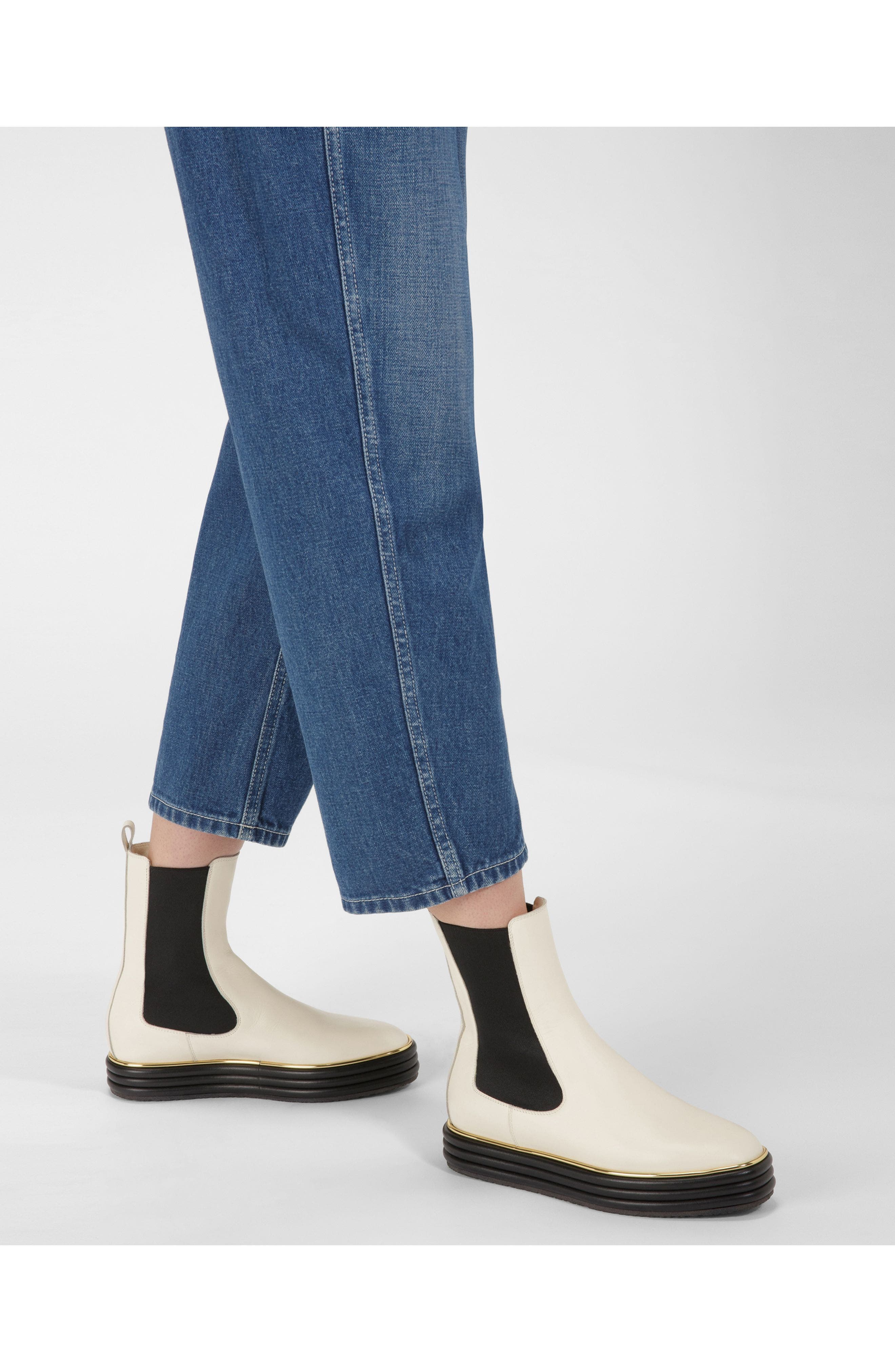 Bally Faelisa Leather Boots, Alternate, color, White