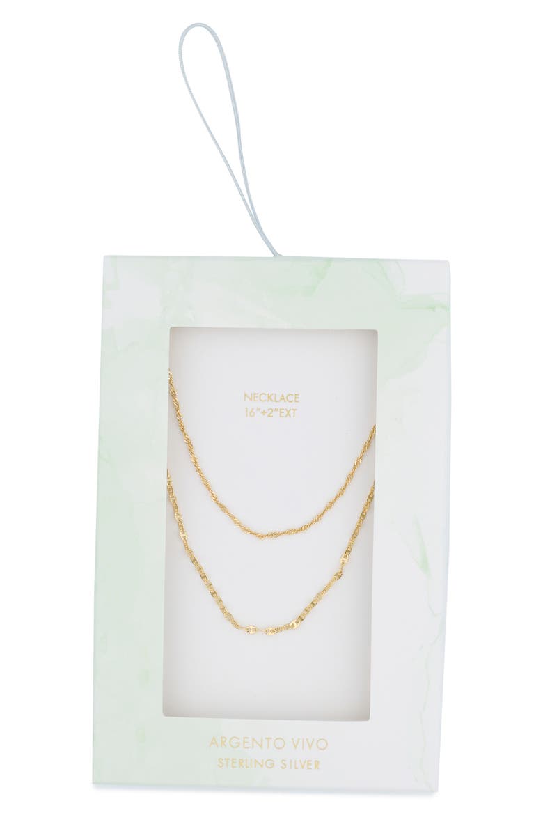 Mariner & Singapore Mixed Chain Layered Necklace, Alternate, color, GOLD