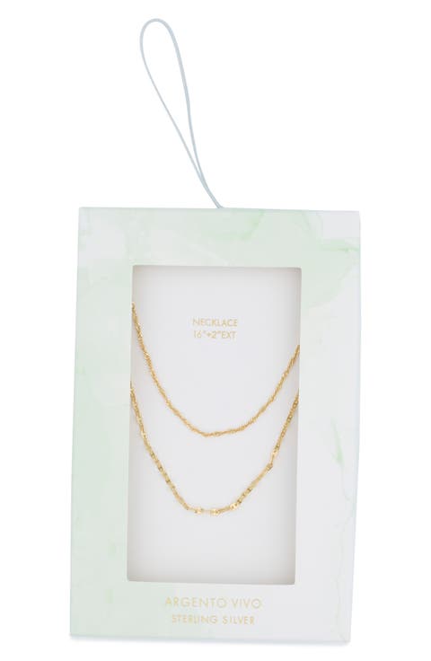 Mariner & Singapore Mixed Chain Layered Necklace
