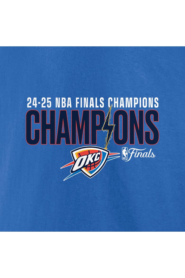 Women's Fanatics  Blue Oklahoma City Thunder 2025 NBA Finals Champions Fast Break Hometown V-Neck T-Shirt, Alternate, color, Blue