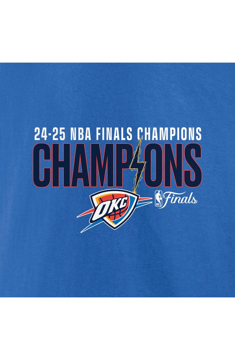 FANATICS Women's Fanatics  Blue Oklahoma City Thunder 2025 NBA Finals Champions Fast Break Hometown V-Neck T-Shirt, Alternate, color, 