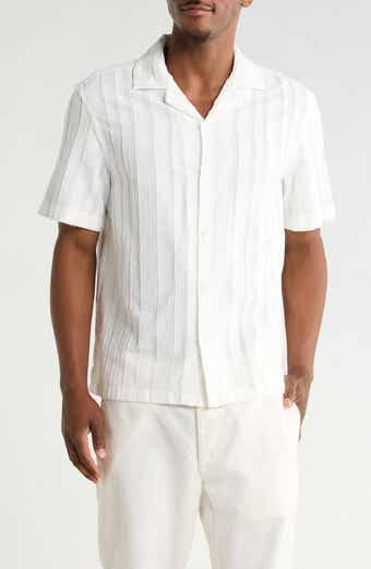 Stripe Textured Camp Shirt