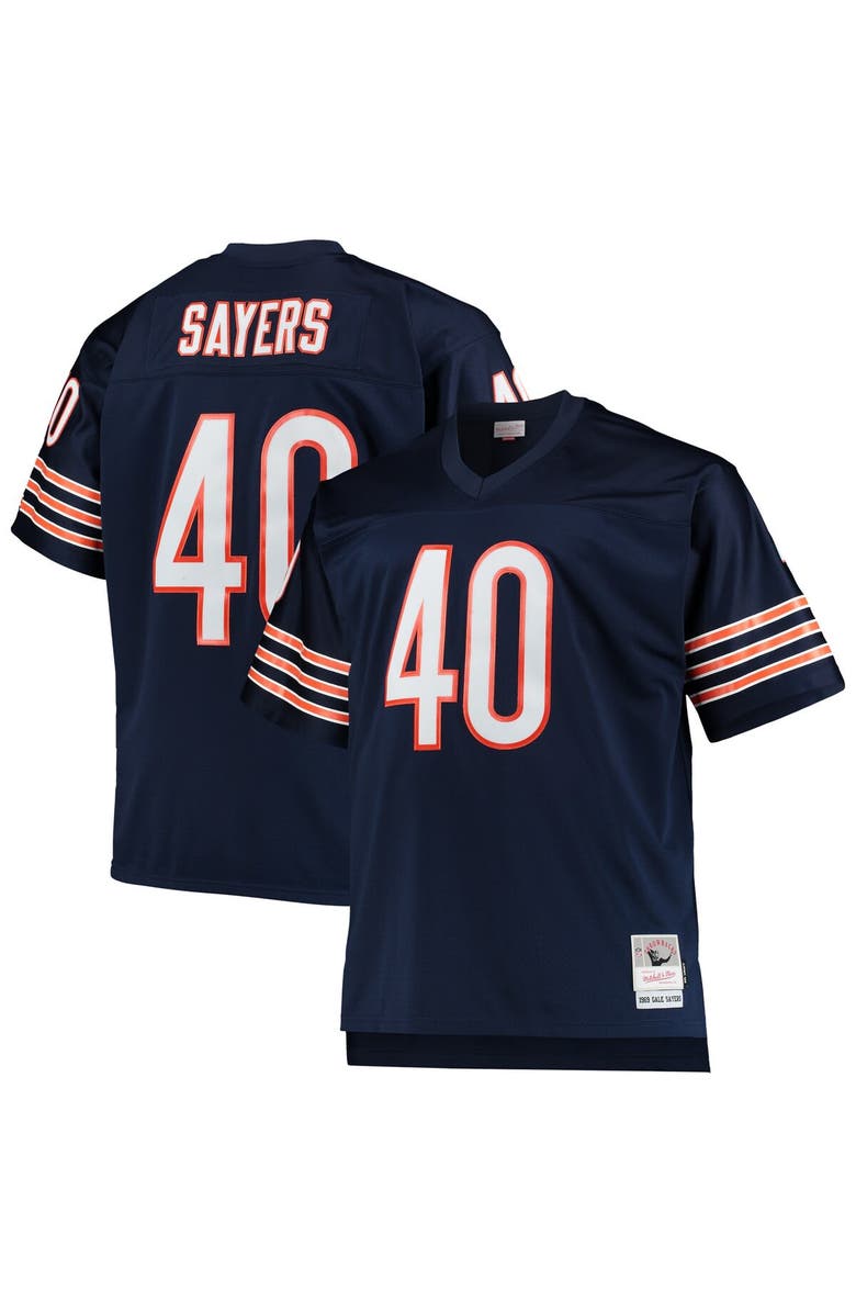 Mitchell & Ness Men's Mitchell & Ness Gale Sayers Navy Chicago Bears Big & Tall 1969 Retired Player Replica Jersey, Main, color, 