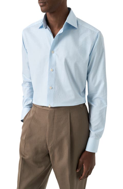 Contemporary Fit Signature Twill Button-Up Shirt