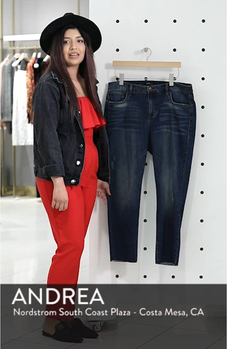 Cara Cuffed Slim Straight Jeans, sales video thumbnail