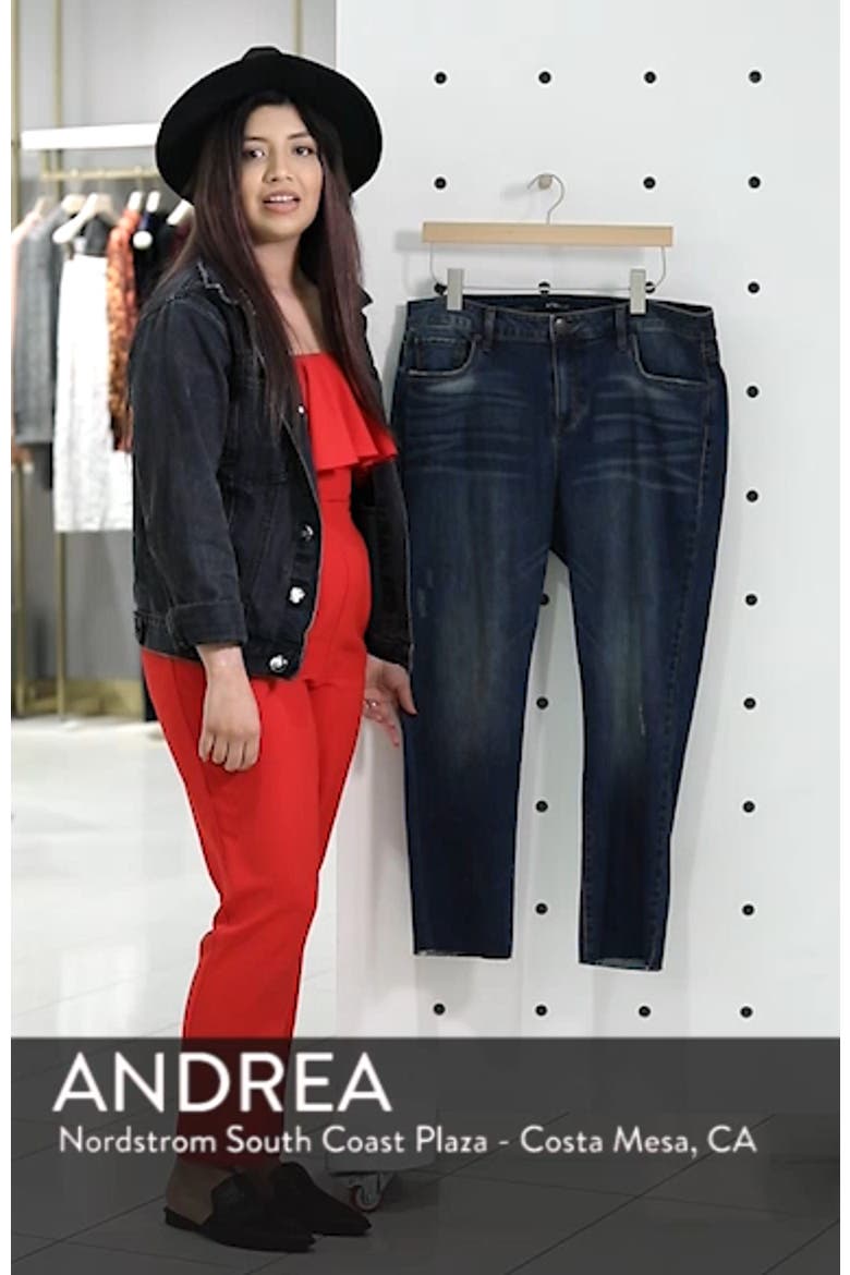 Cara Cuffed Slim Straight Jeans video