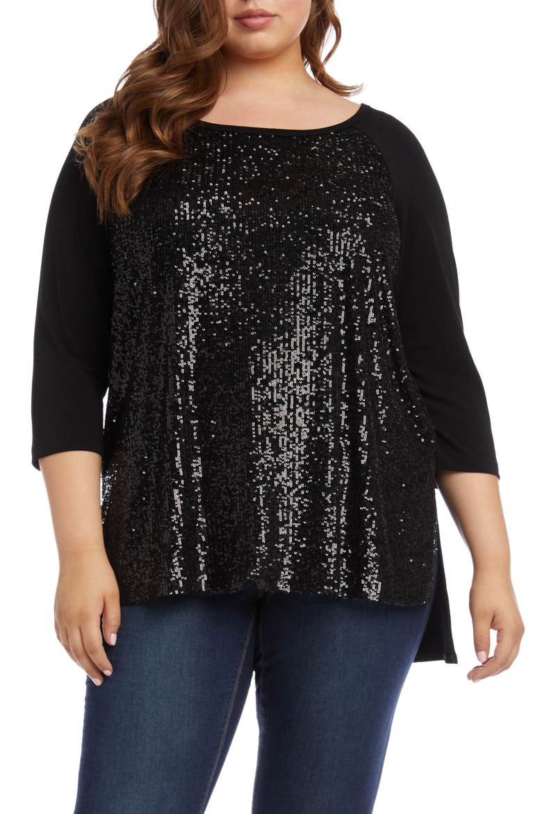 Sequin High/Low Top, Main, color, BLACK