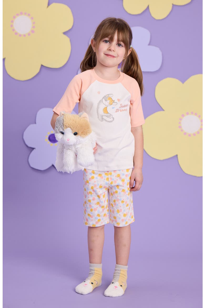 Calico Cat Shorties PJ Set, Alternate, color, Calico Cat