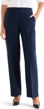 NIC+ZOE Lenox Accent Stitch Wide Leg Stretch Pants