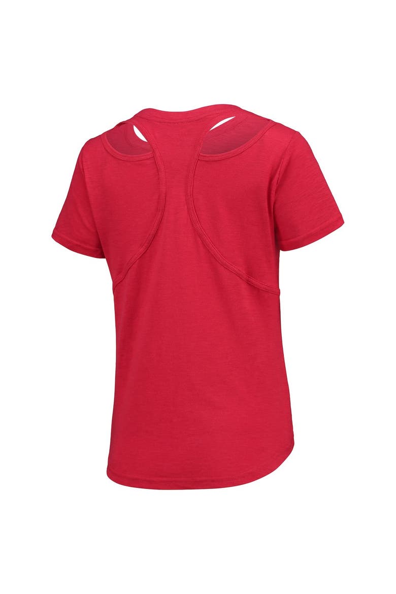 Women's Red Lehigh Valley IronPigs Cut It Out T-Shirt, Alternate, color, Red
