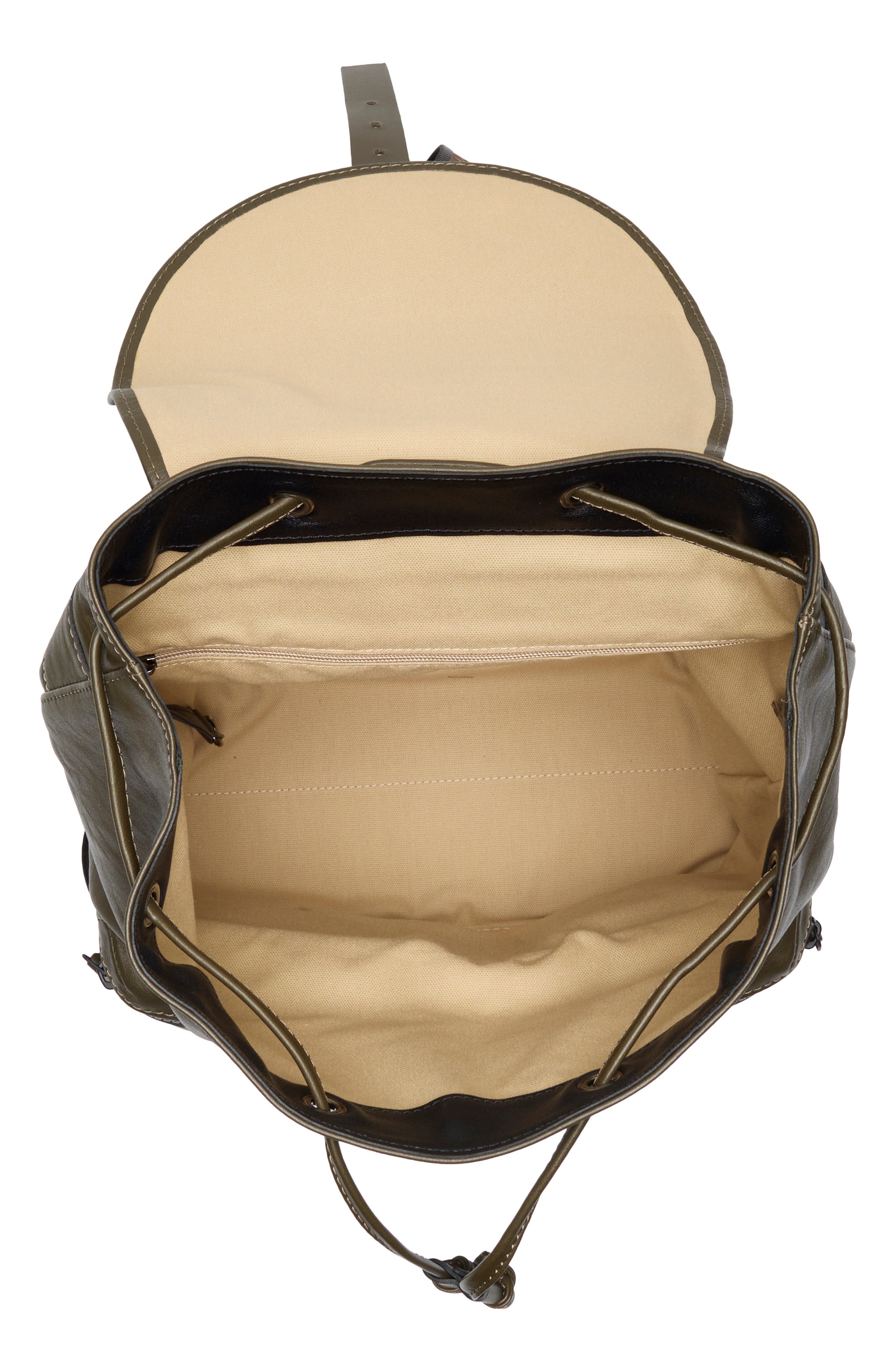 Longchamp 3D Signature Medium Leather Backpack, Alternate, color, Terra