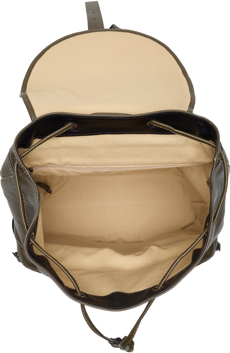 Longchamp 3D Signature Medium Leather Backpack, Alternate, color, Terra