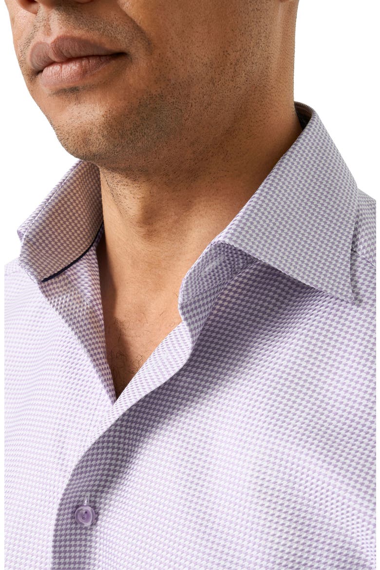 Contemporary Fit Houndstooth Dress Shirt, Alternate, color, LIGHT PURPLE