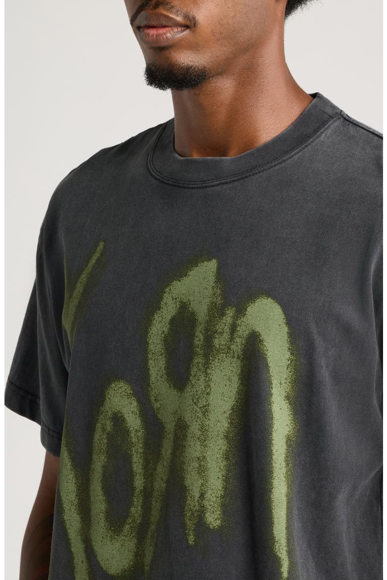 Korn Cotton Graphic T-Shirt, Alternate, color, BLACK