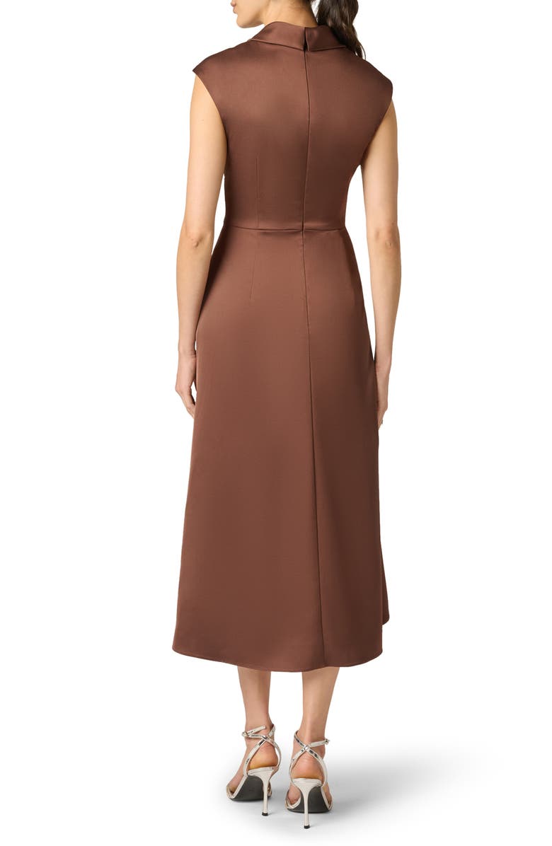 Aidan Mattox Crepe Back Satin Midi Dress, Alternate, color,