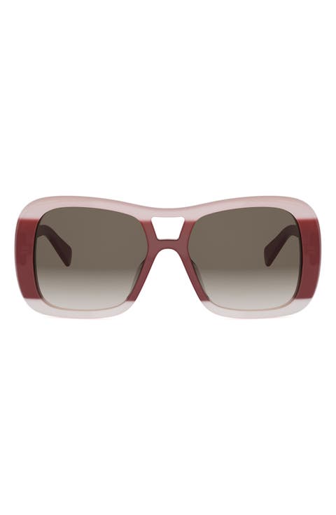 Triomphe 55mm Gradient Pilot Sunglasses