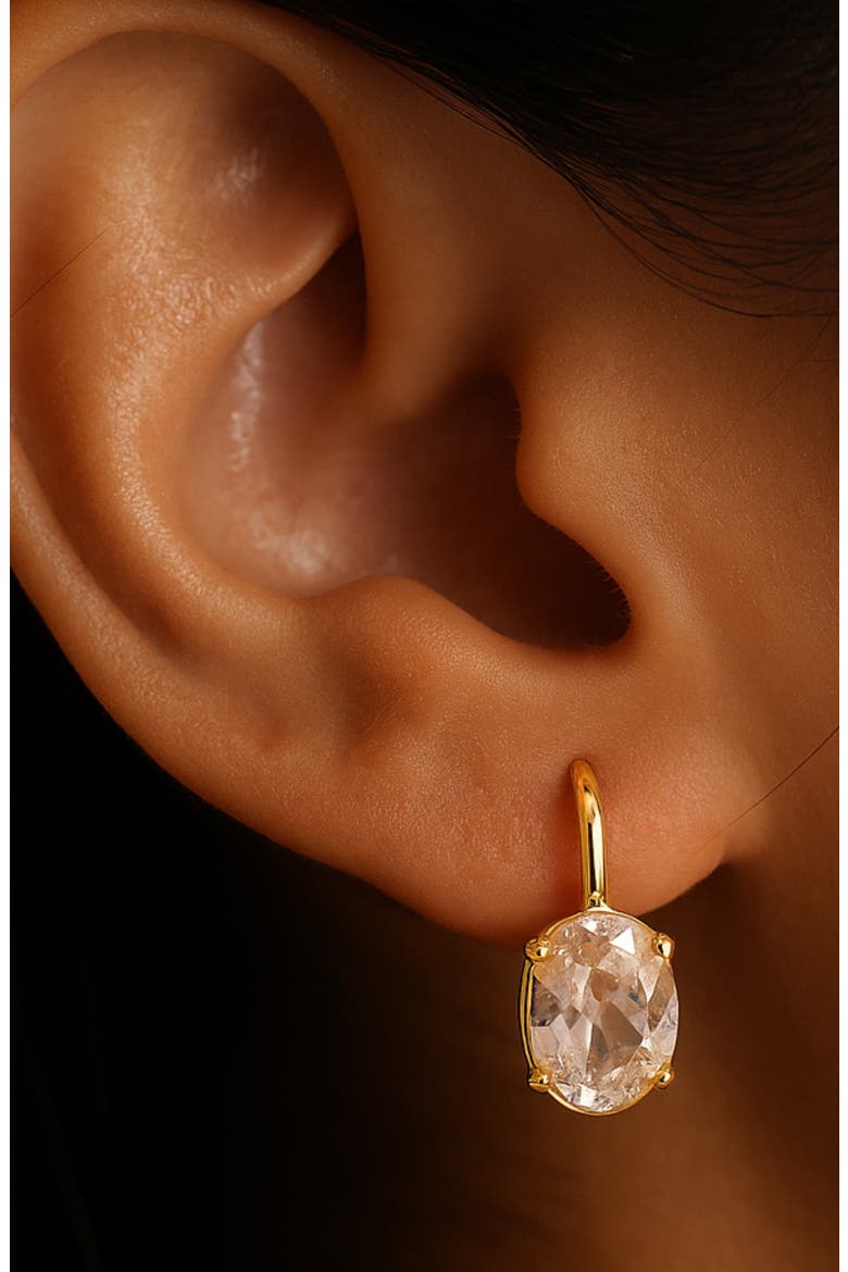 Cubic Zirconia Earrings, Alternate, color, GOLD