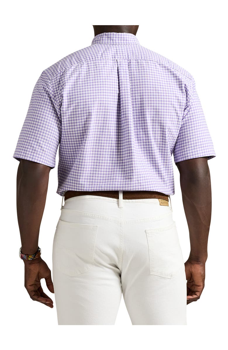 Polo Ralph Lauren Big & Tall Gingham Oxford Sport Shirt, Alternate, color, Aix Lavender Nevis