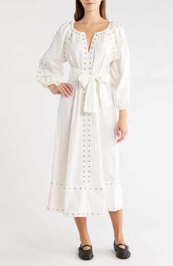 Bodega Studded Cotton Midi Dress