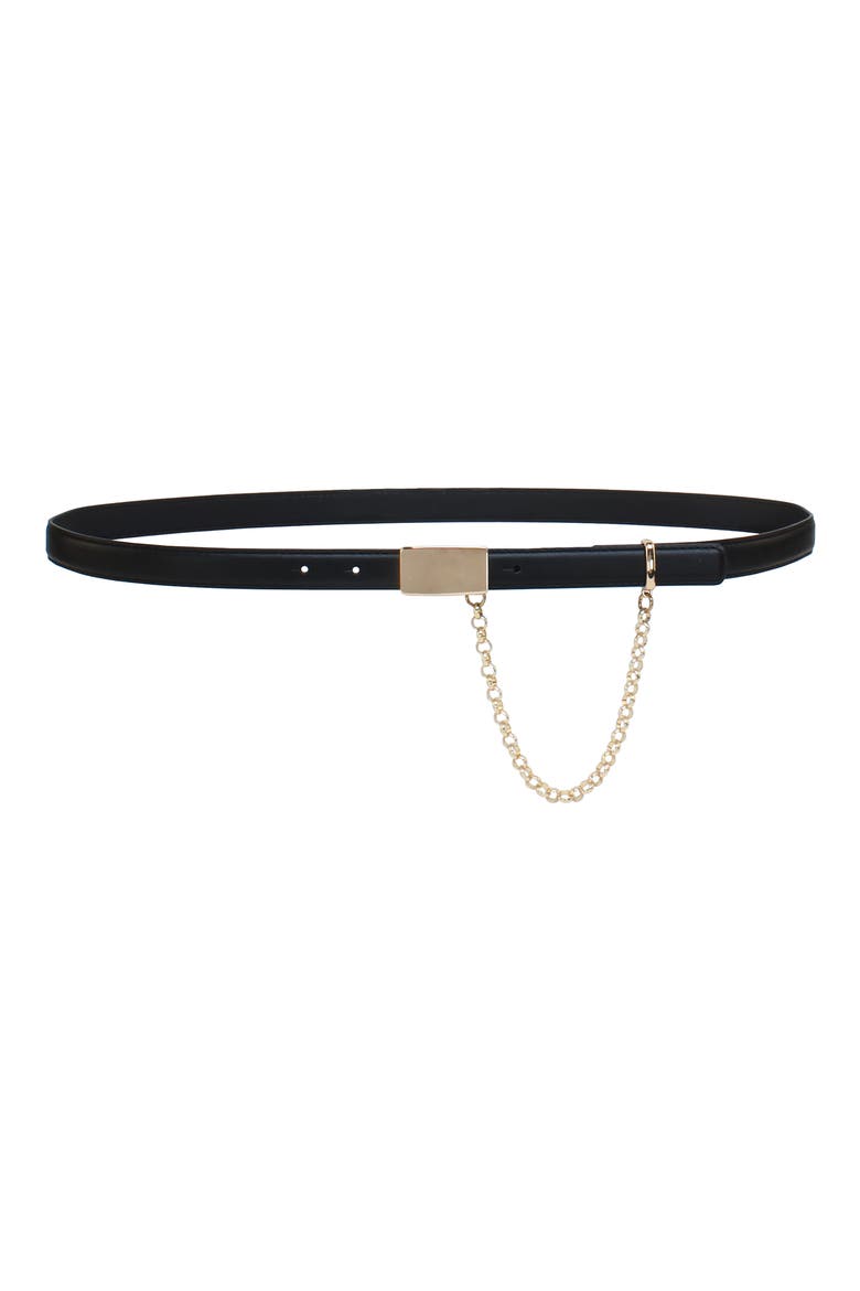 Chain Drape Belt, Main, color, BLACK