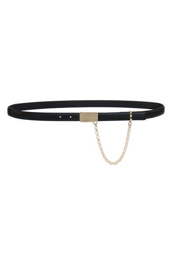 Linea Pelle Chain Drape Belt In Black