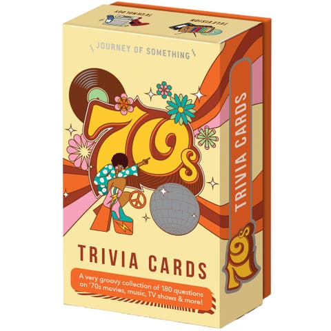 70's Trivia Cards, Party Card Game, 180 Groovy Questions