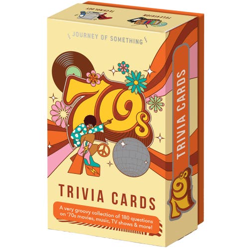 Journey of Something 70's Trivia Cards, Party Card Game, 180 Groovy Questions in Multicolored  product