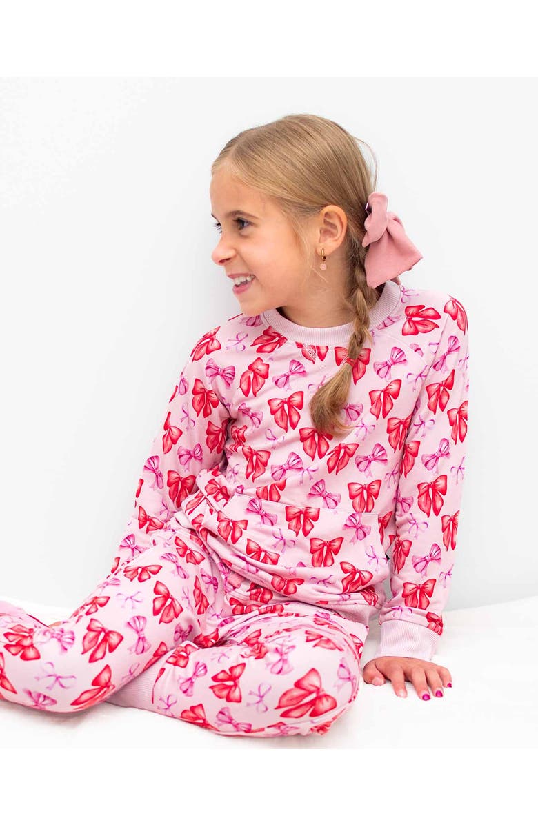 Lev Baby Catalina Bow Sweatshirt, Alternate, color, Pink