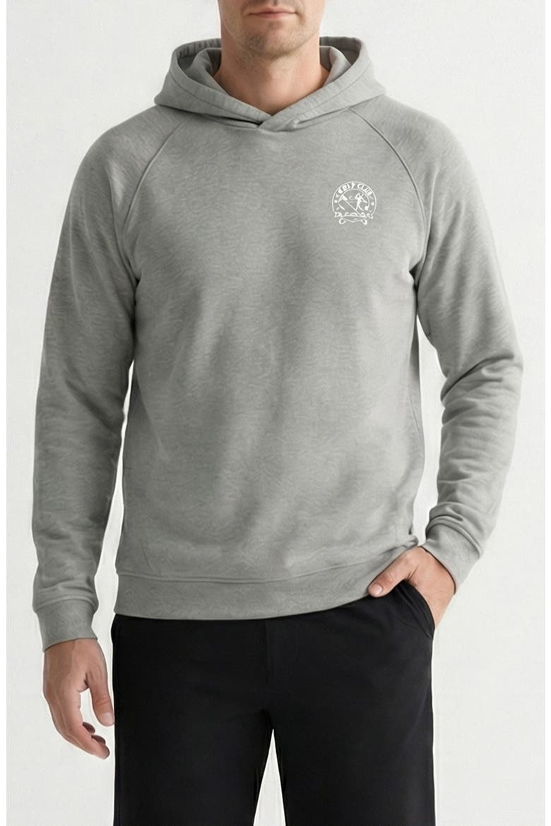 Neoprene Golf Hoodie, Main, color, LIGHT GREY