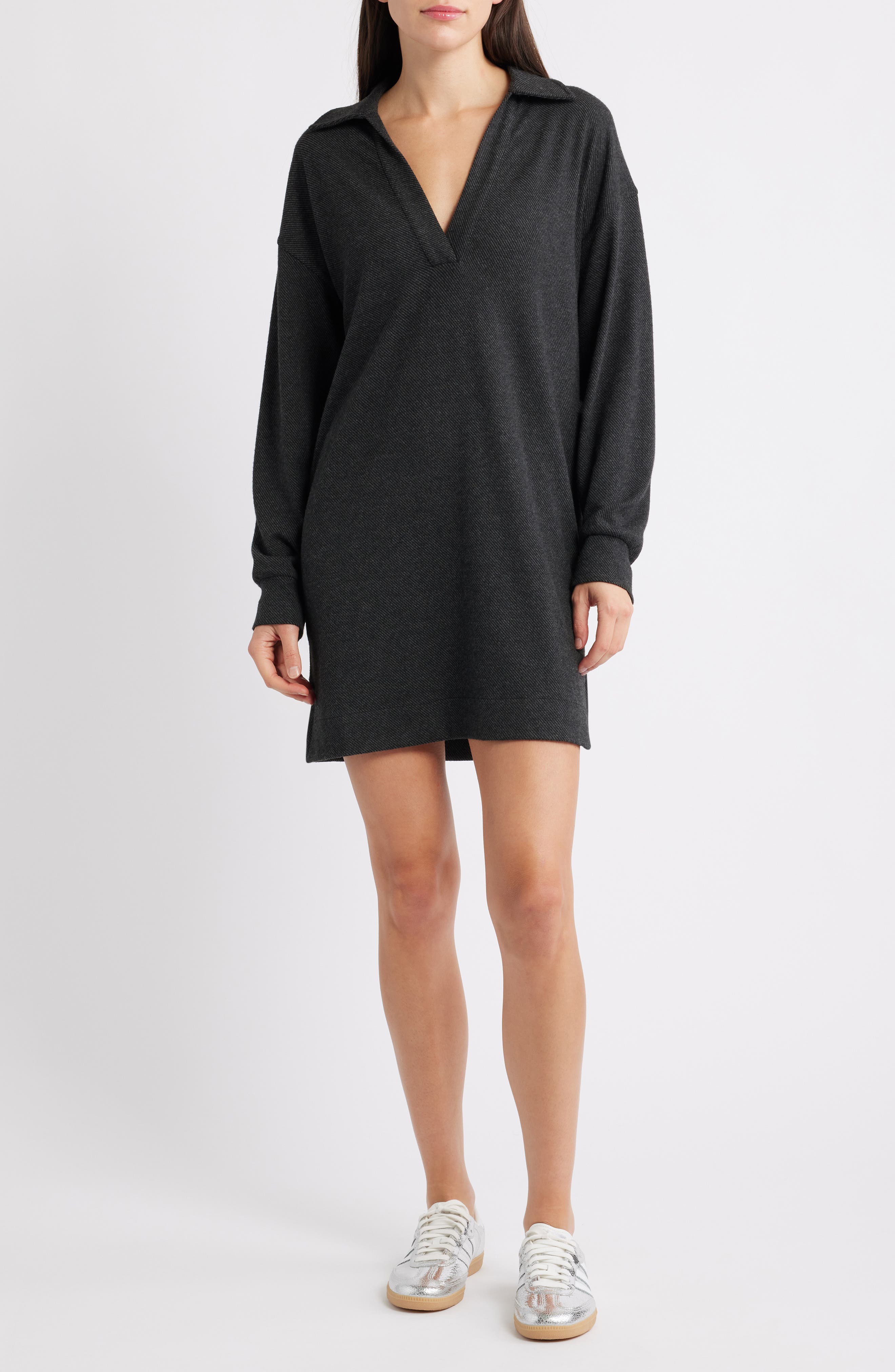 Faherty Legend Hudson Long Sleeve Polo Sweater Dress