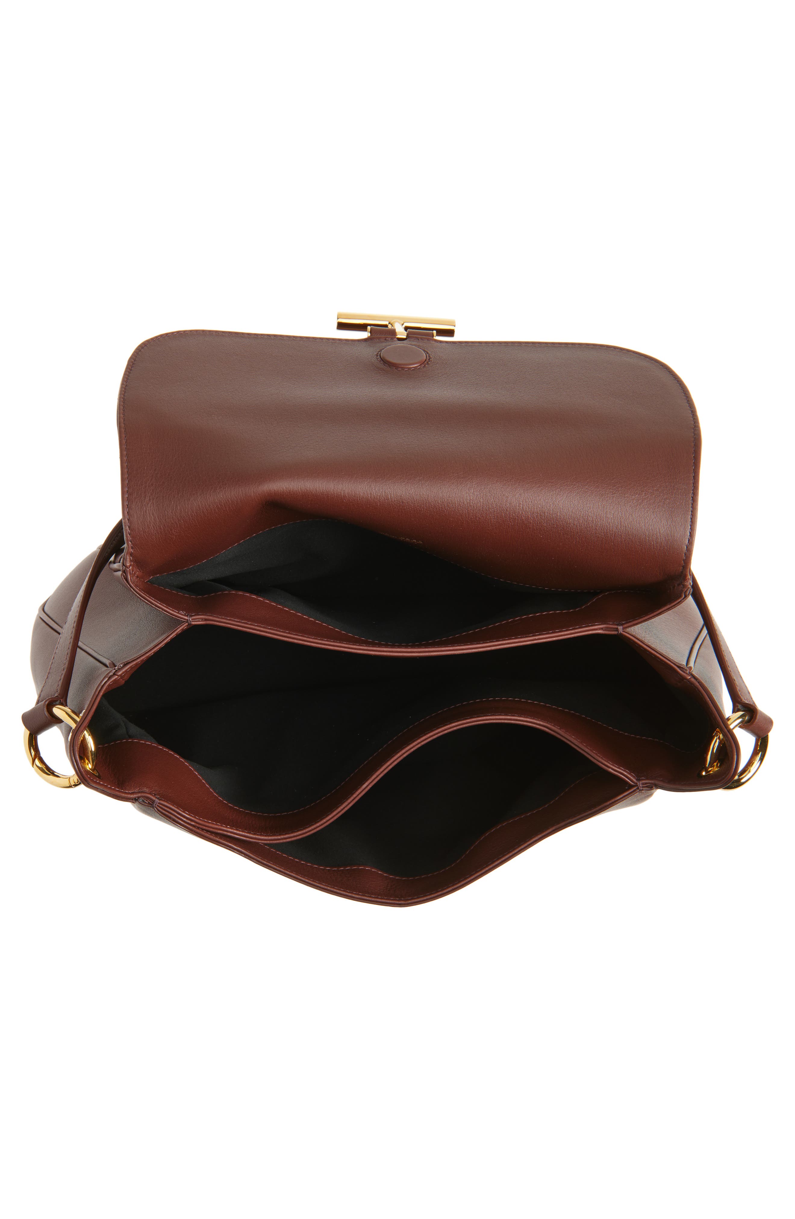 Medium Tara Leather Shoulder Bag, Alternate, color, COCOA