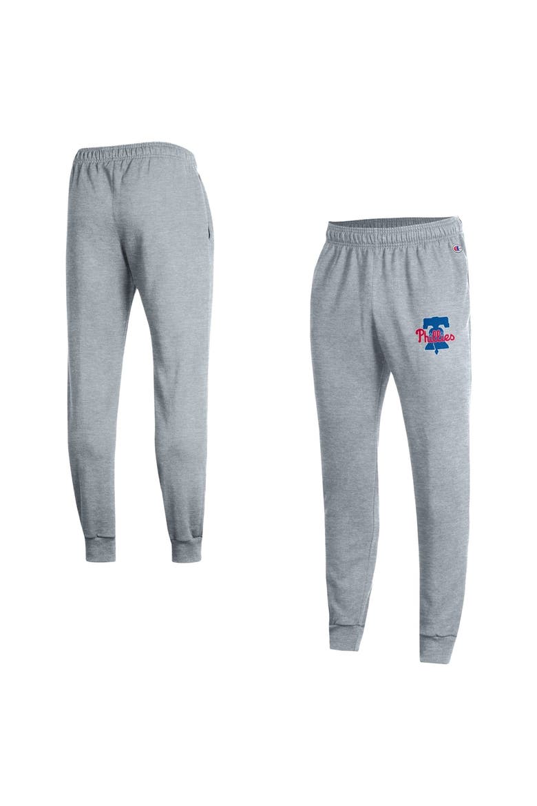 Men's Champion  Heather Gray Philadelphia Phillies Powerblend Joggers, Main, color, Heather Gray