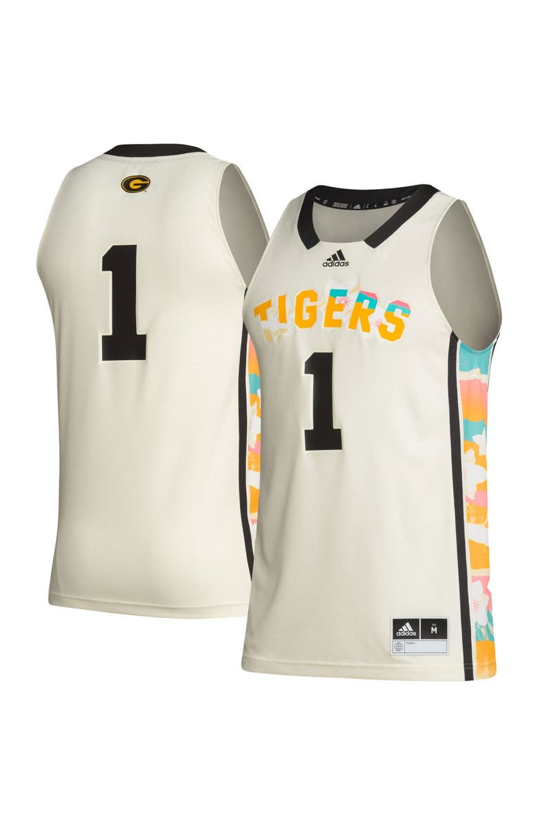 adidas Men's adidas #1 Khaki Grambling Tigers Honoring Black Excellence Basketball Jersey, Main, color, Khaki