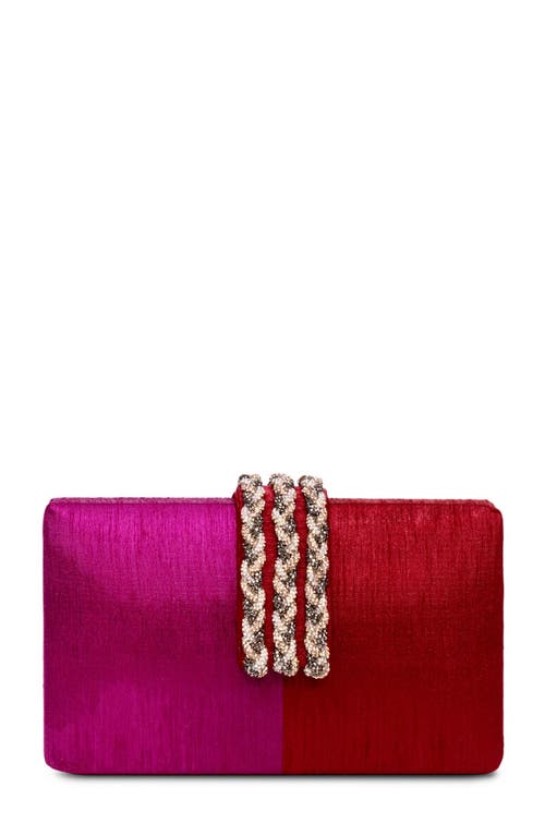 Simitri Color Block Braided Clutch In Multi