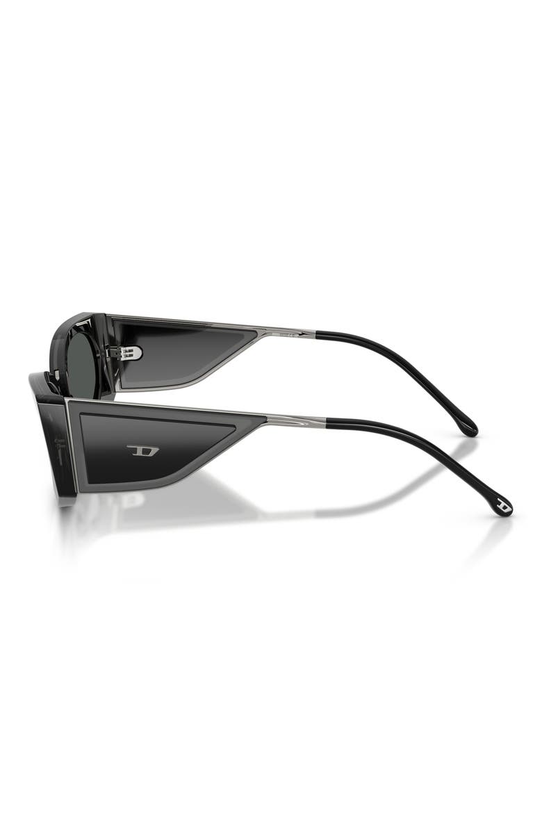 54mm Cat Eye Sunglasses, Alternate, color, BILAYER SOLID BLACK DARK GREY