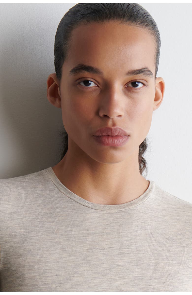 COS Slim Lightweight T-Shirt, Alternate, color, Light-Beige Melange