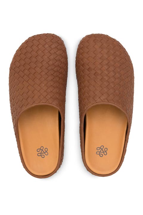 Bolinas Leather Woven Clog