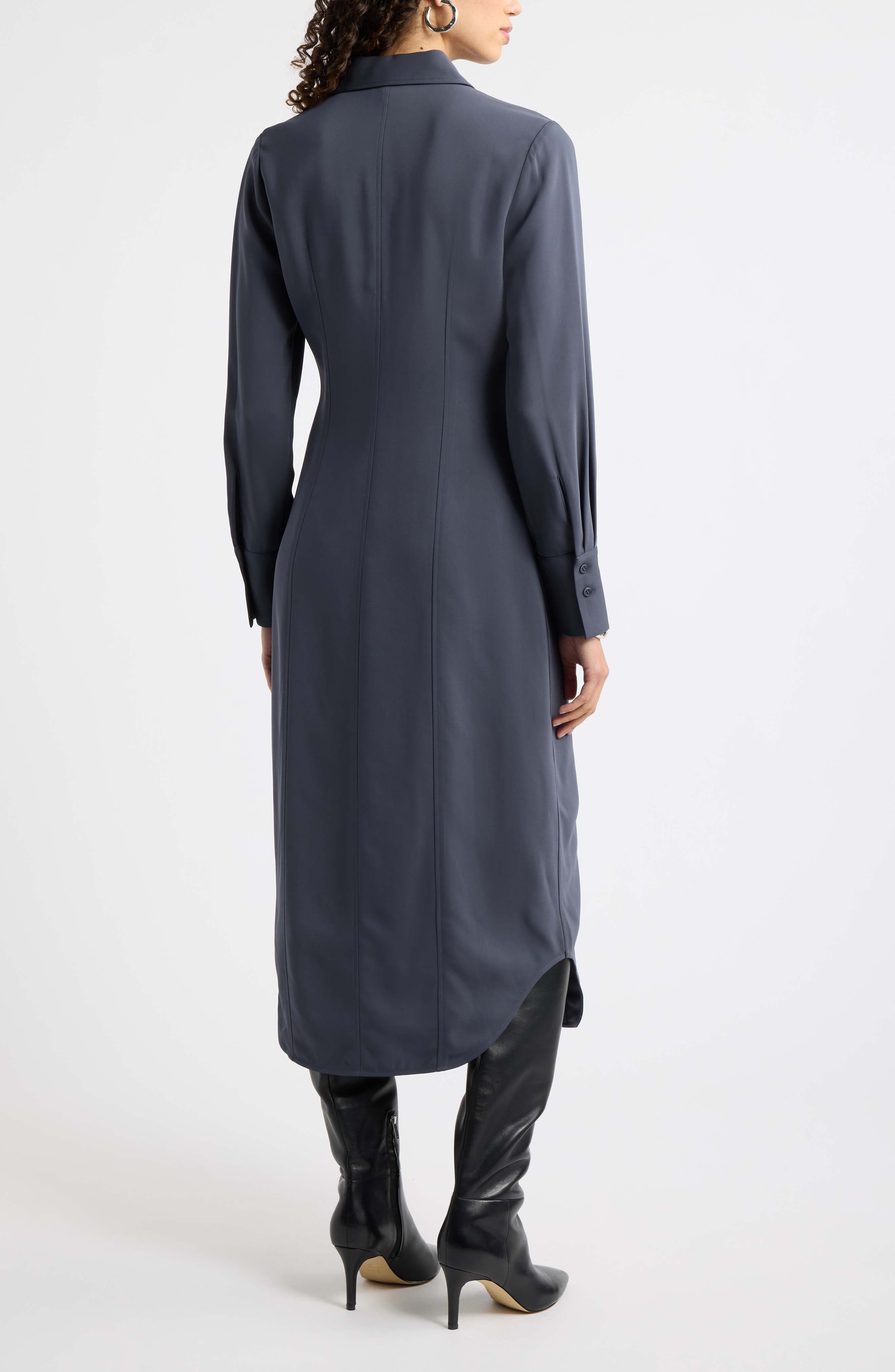 Nordstrom Long Sleeve Midi Shirtdress (Women) | Nordstrom