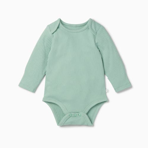 Mori Kids' Ribbed Long Sleeve Bodysuit In Multi