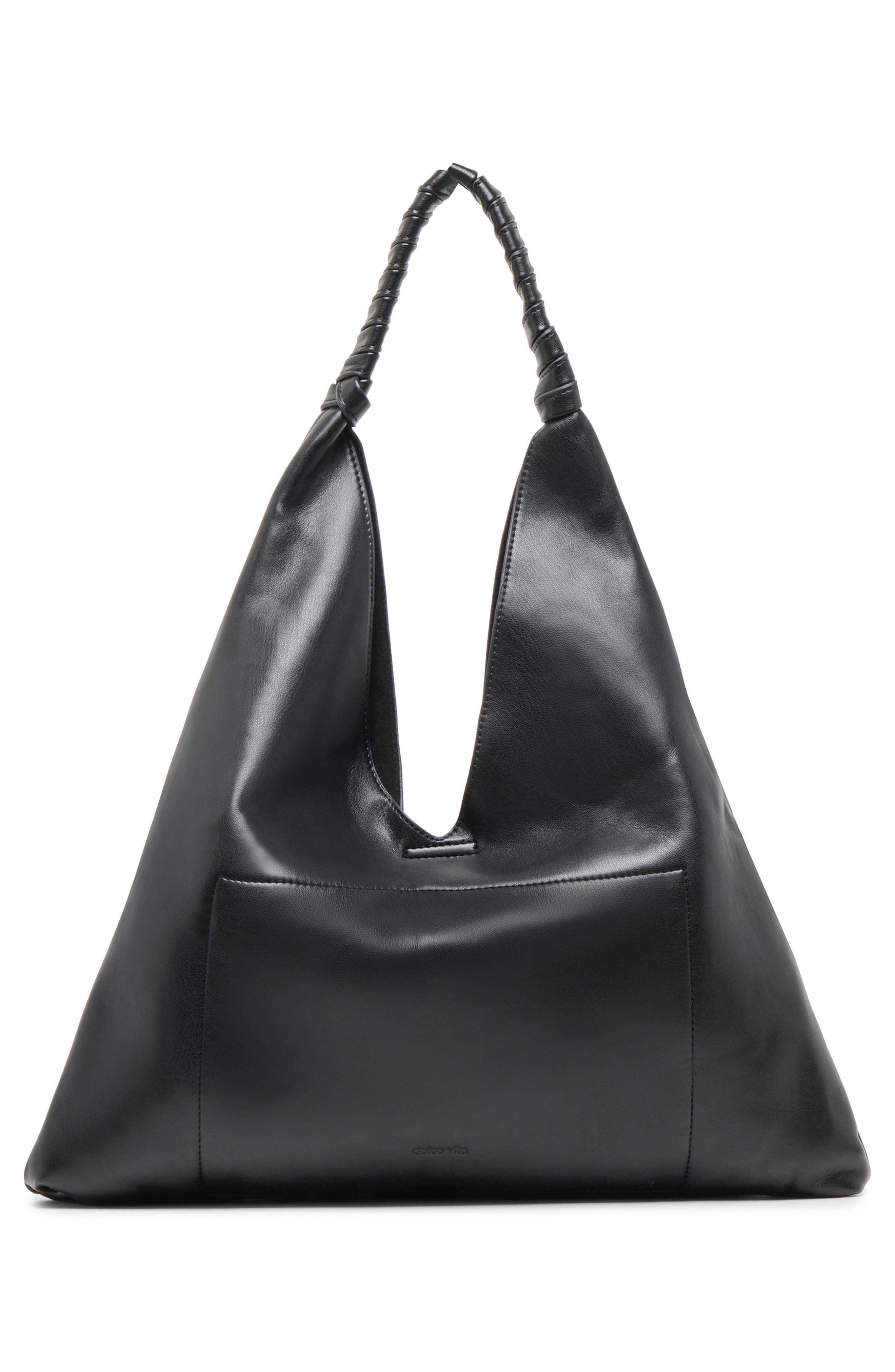 Dolce Vita Mia Leather Tote, Alternate, color, Black