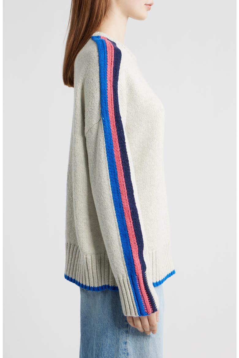 Summit Heirloom Organic Cotton Sweater, Alternate, color, ICE GREY HEATHER STRIPE