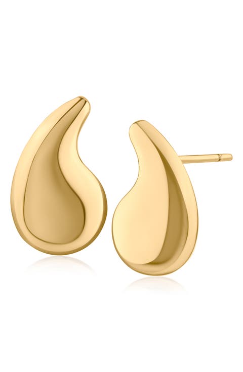 Teardrop Stud Earrings