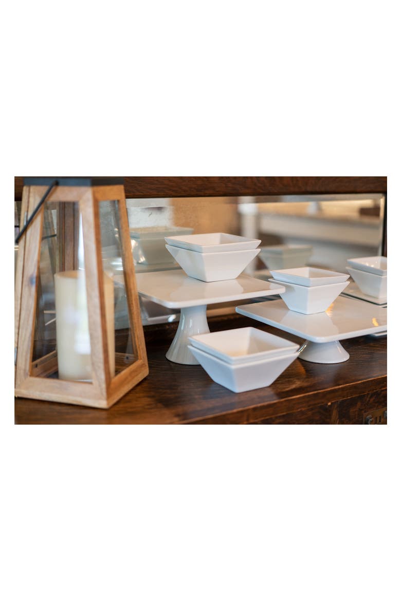Square Cake Stand, Alternate, color, WHITE