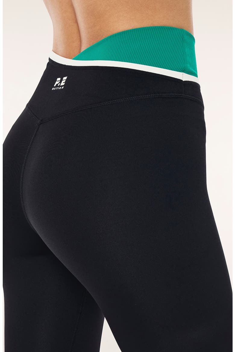 Status Full Length Leggings, Alternate, color, BLACK / COLLEGE GREEN