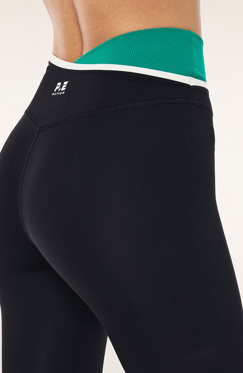 P.E Nation Status Full Length Leggings, Alternate, color, Black / College Green